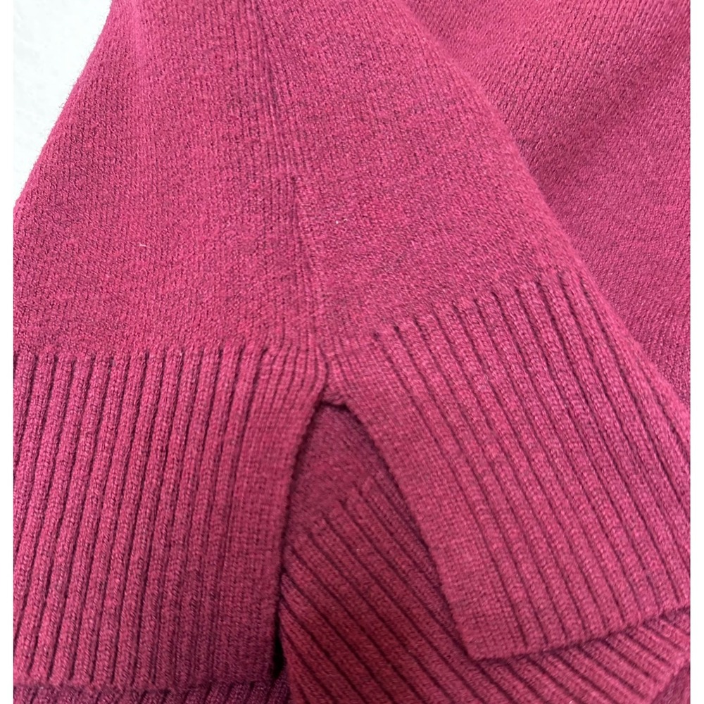 J.Jill Women's Burgundy Red Mock Neck Knit Sweater Top Size S Petite Long Sleeve - Picture 3 of 10